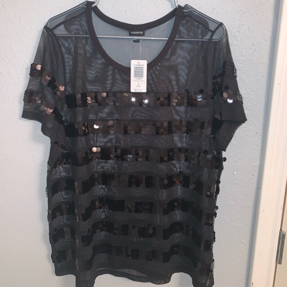 Torrid mesh sequin top - Picture 4 of 5